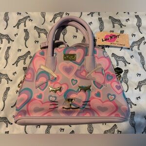 Luv Betsy by Betsy Johnson Cat Purse Crossbody with Hearts